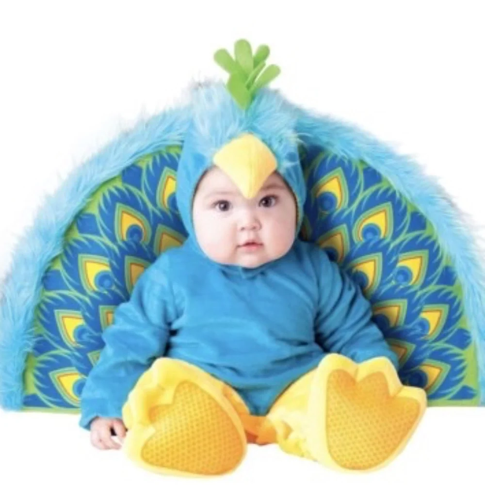 Blue and Yellow Baby Peacock Costume - Kids Halloween Outfit